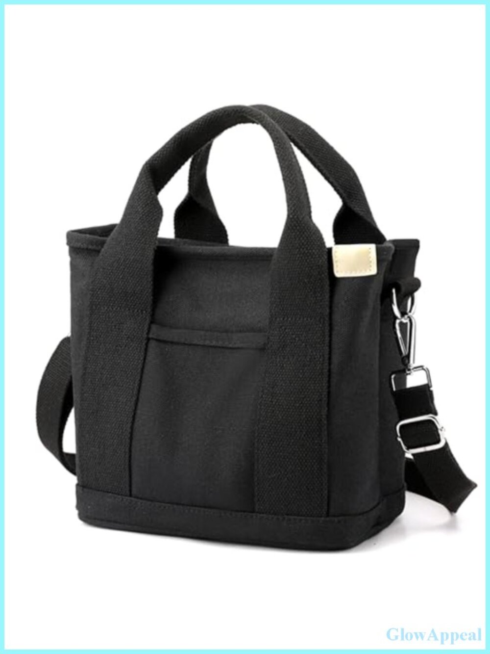 Canvas Tote Bag for Women Small Crossbody Purse with Zipper Pockets Large